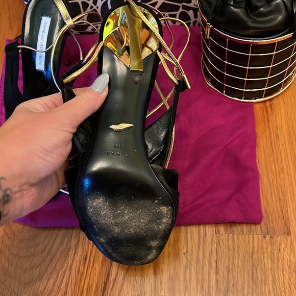 Perfect party set: DV gladiator high heel sandals + zara bucket bag - Picture 3 of 11